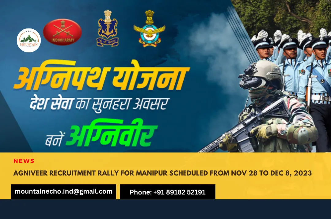 Agniveer Recruitment Rally for Manipur scheduled from November 28 to December 8, 2023
